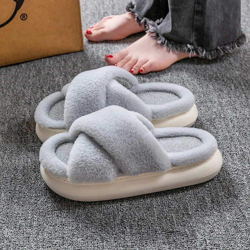 Fluffy pantoffels | Warm | Binnen | Wintersloffen | Huissloffen-Boetiek Moda