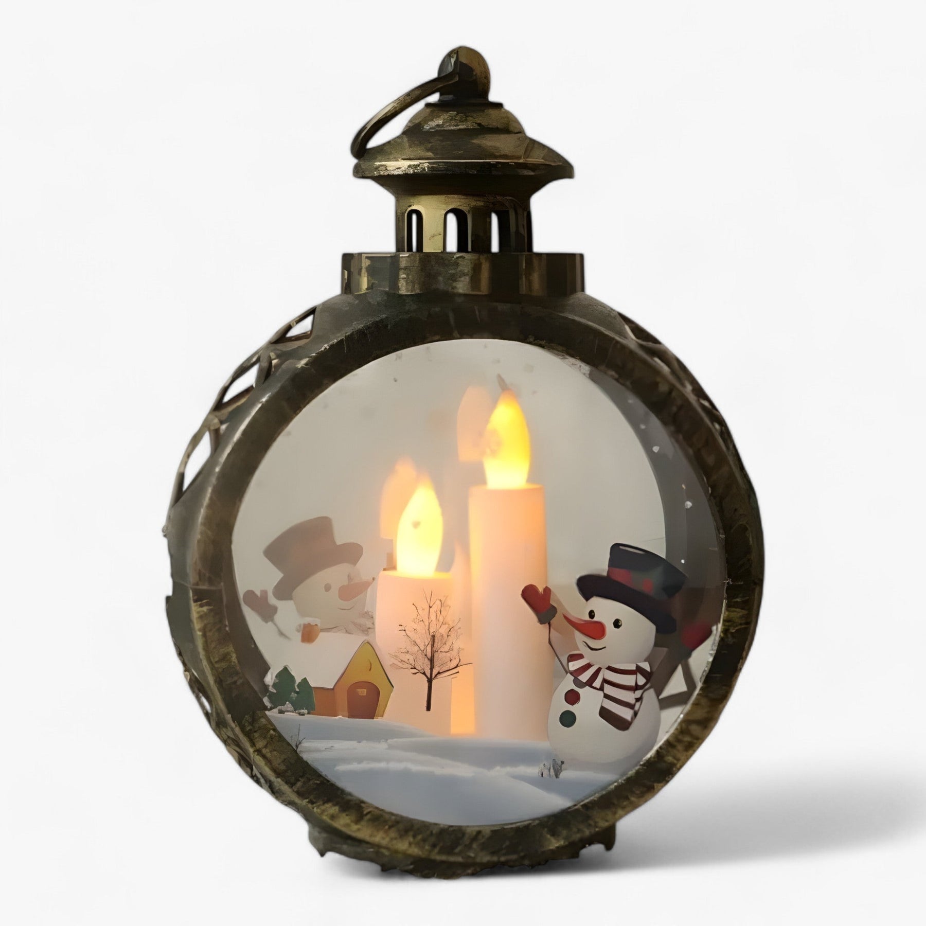 FrostGlow - Decoratieve sneeuwpoplamp met LED-licht gesimuleerd voor Kerstmis-Boetiek Moda