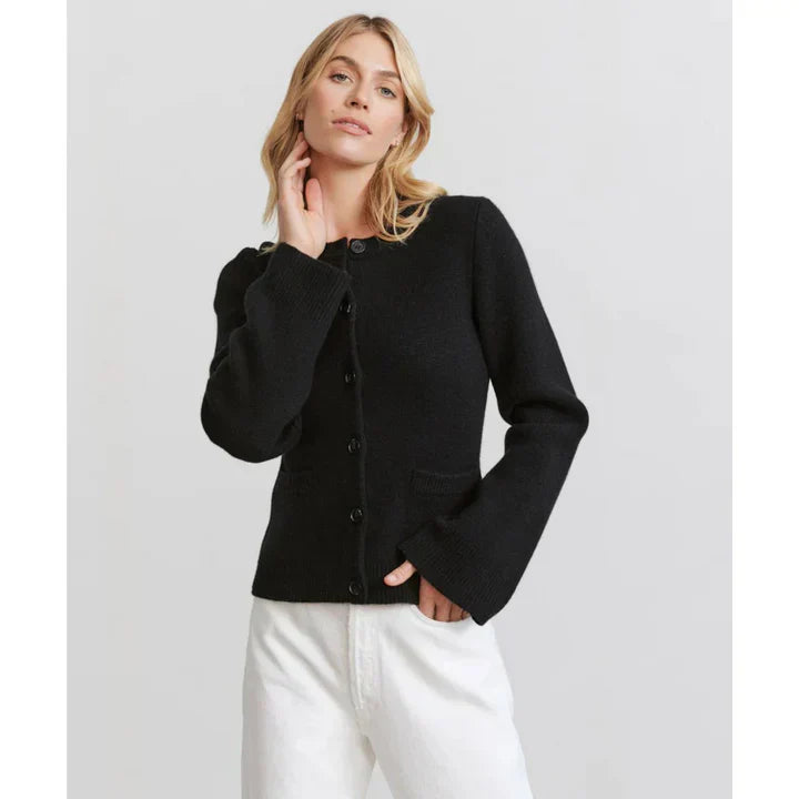 Gebreid Vest - Button-Up - Bell Sleeve - Vestjasje - Dameskleding-Boetiek Moda
