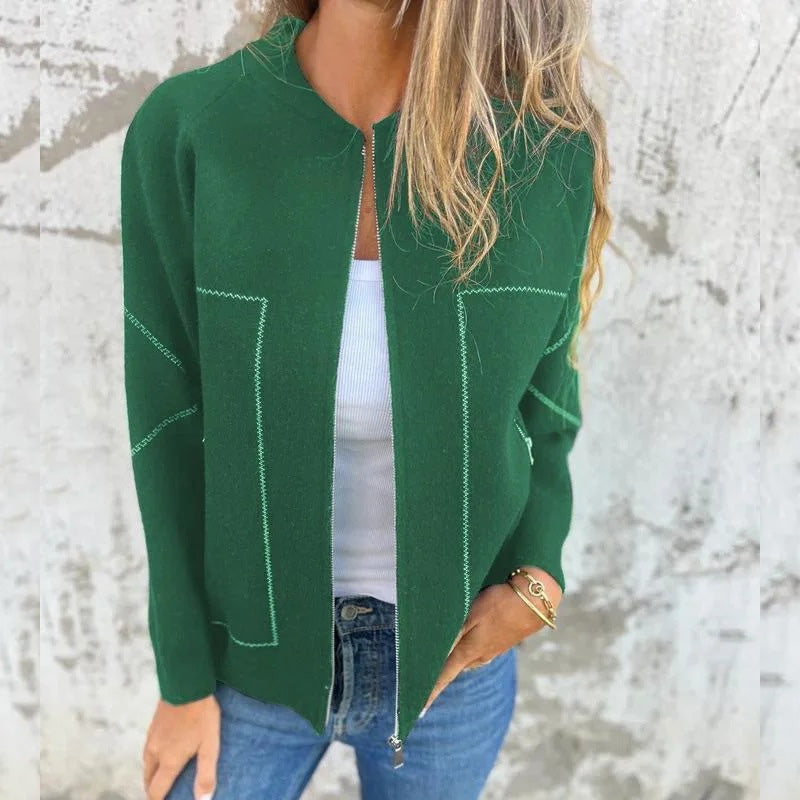 Gebreid Vest - Casual vest met ritssluiting voor dames-Boetiek Moda