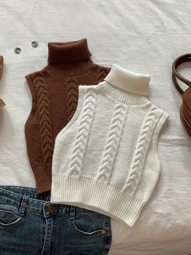 Gebreid Vest - Coltrui - Trui - Sweater Vest - Damesvest-Boetiek Moda