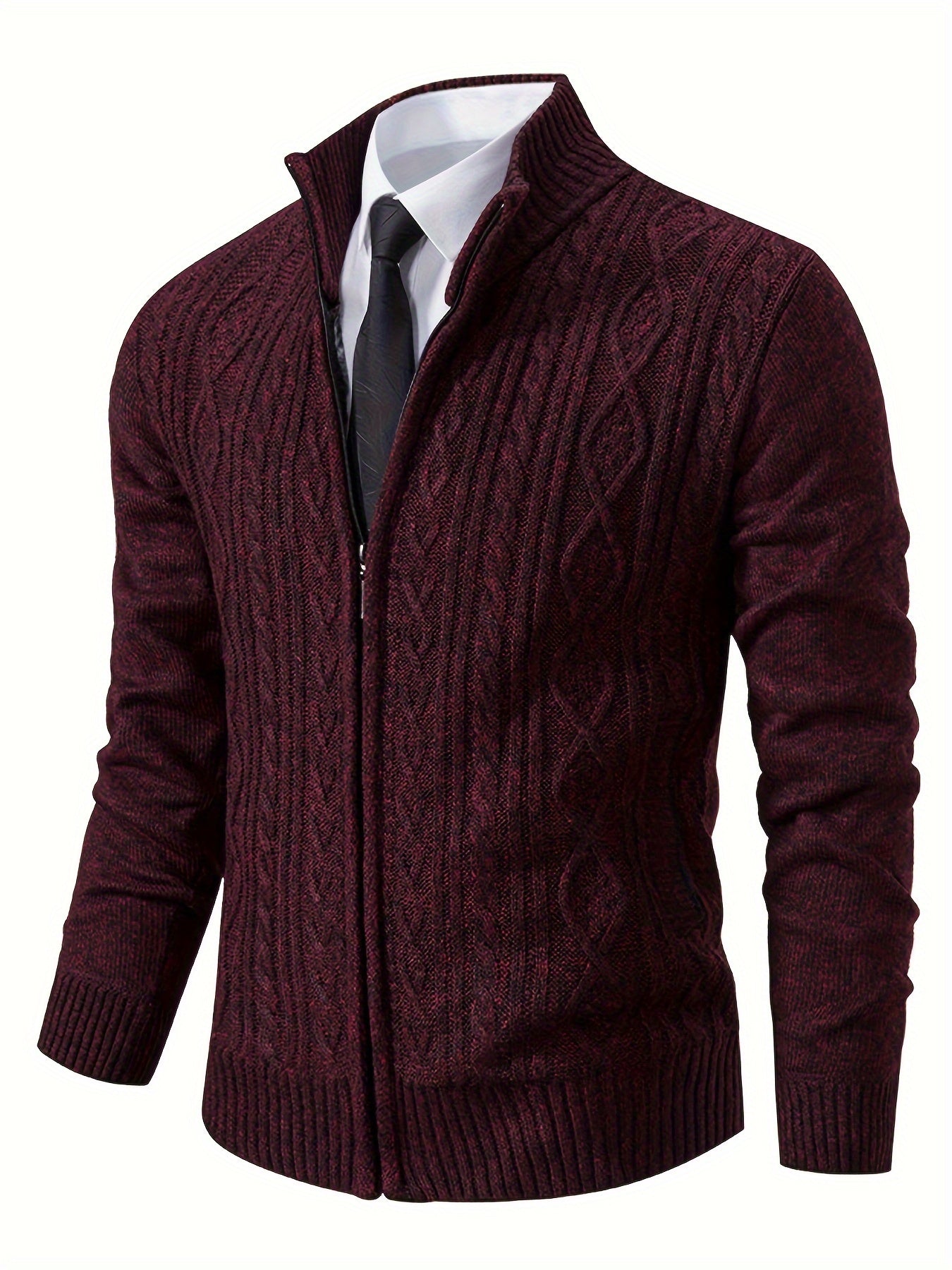 Gebreid Vest | Warm | Hoge Hals | Rits Vest | Heren Vest-Boetiek Moda