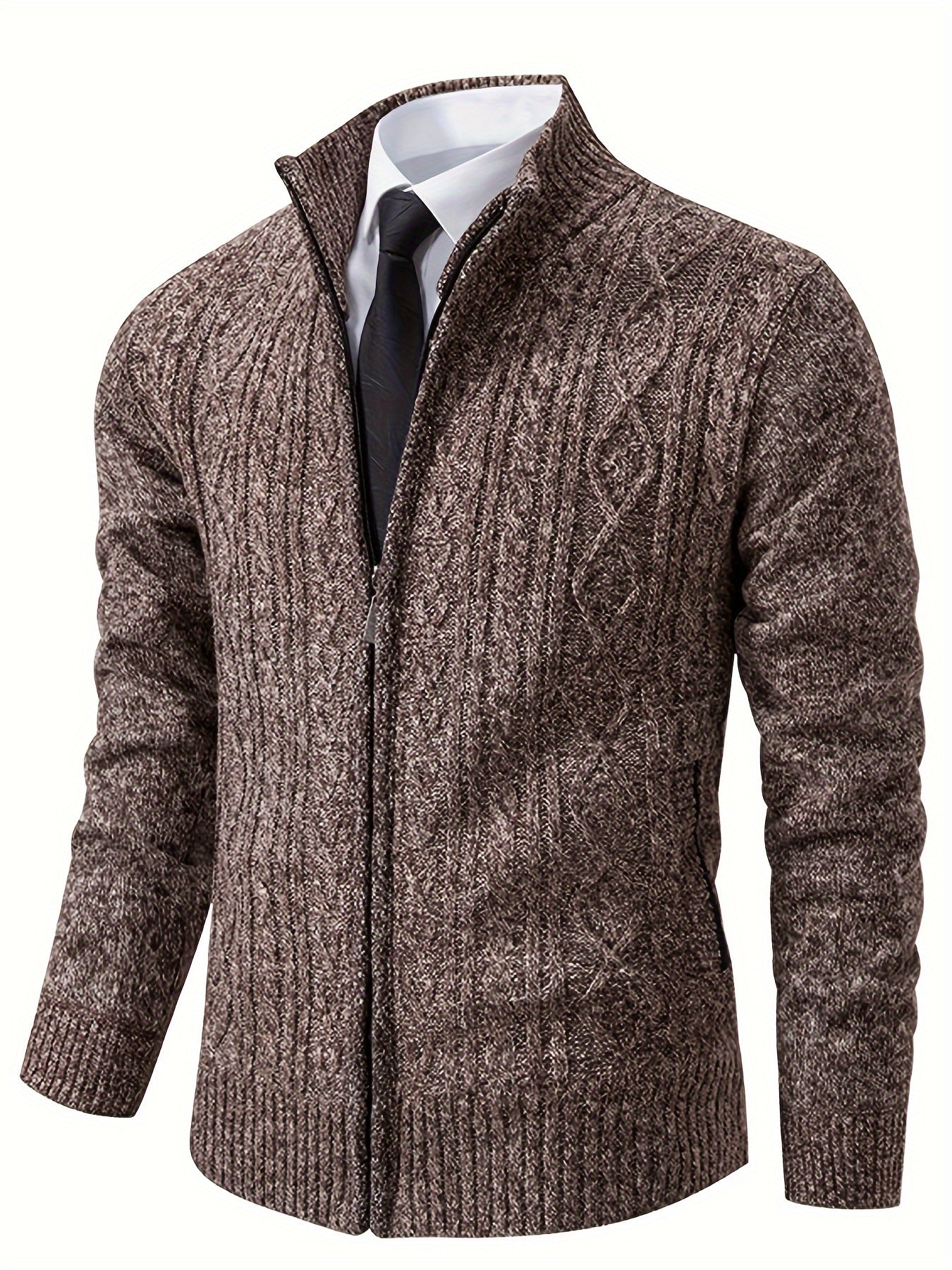 Gebreid Vest | Warm | Hoge Hals | Rits Vest | Heren Vest-Boetiek Moda