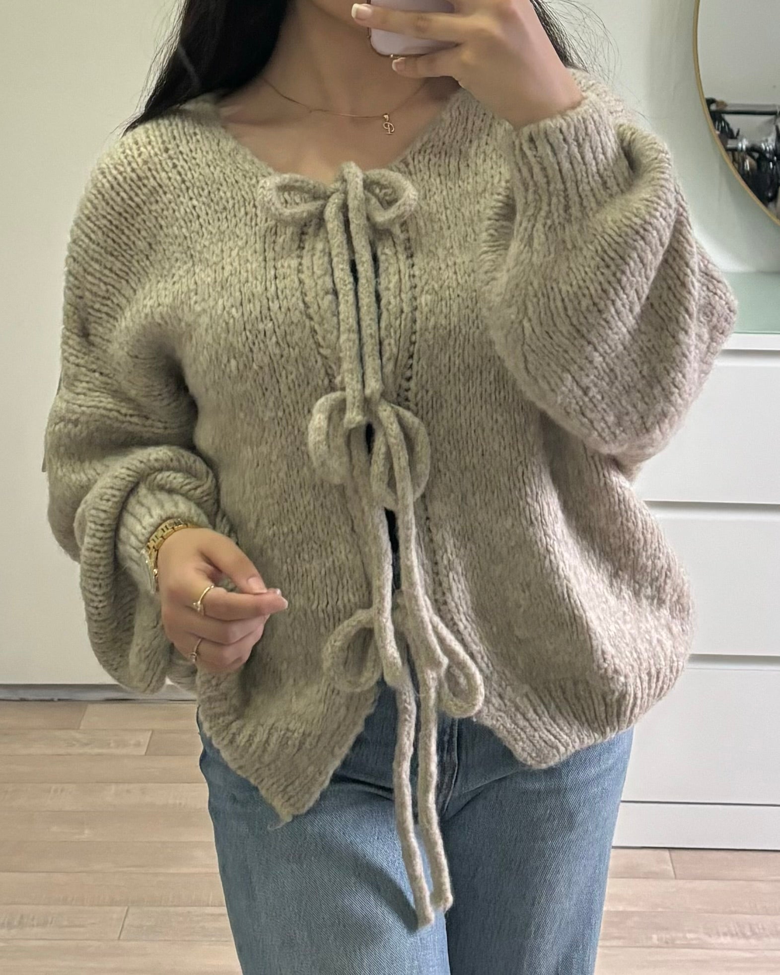 Gebreid vest | Oversized | Grof | Gebreid vest | Gebreide dameskleding-Boetiek Moda