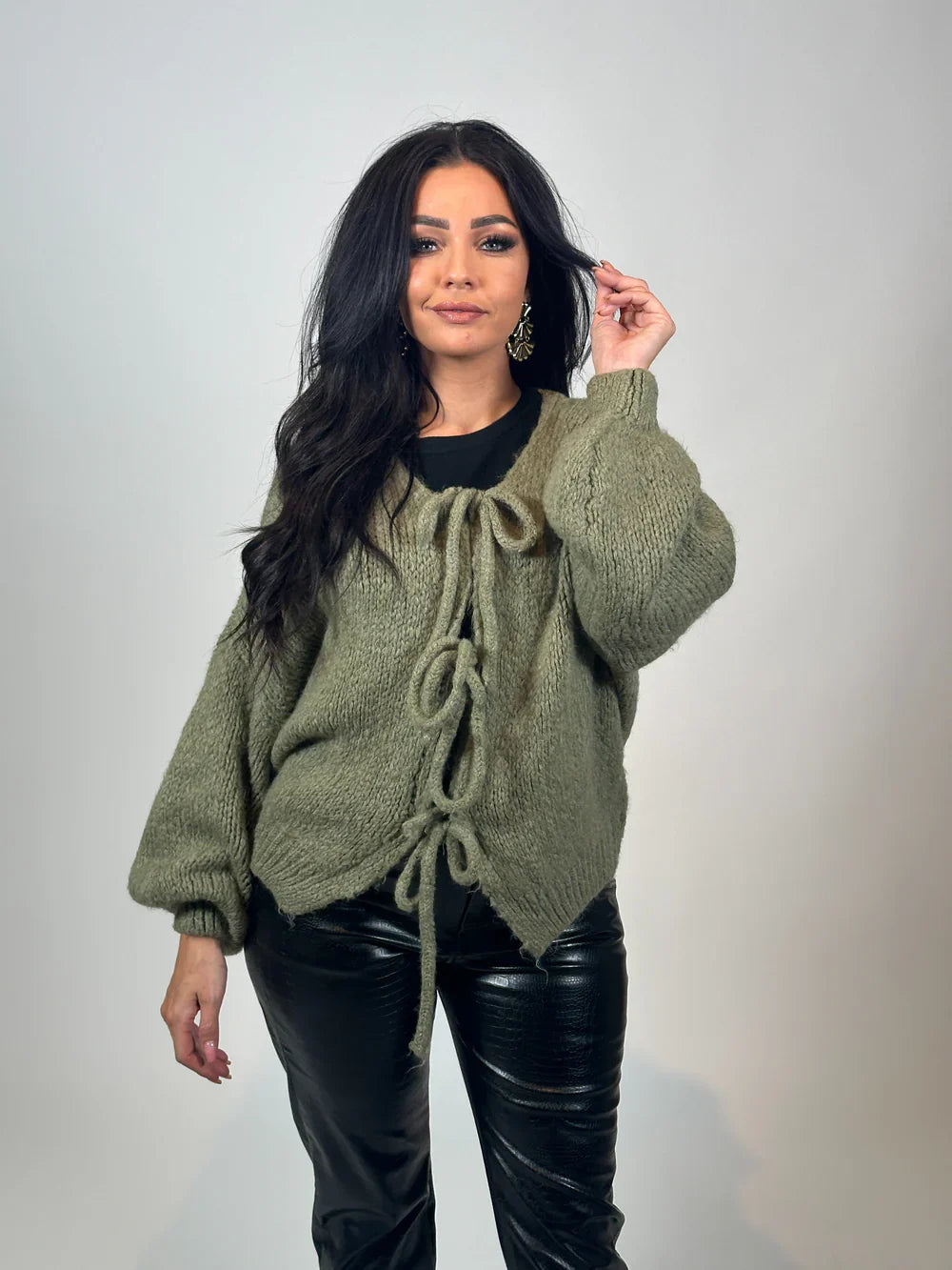 Gebreid vest | Oversized | Grof | Gebreid vest | Gebreide dameskleding-Boetiek Moda