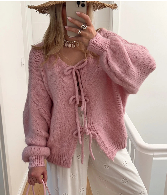 Gebreid vest | Oversized | Grof | Gebreid vest | Gebreide dameskleding-Boetiek Moda