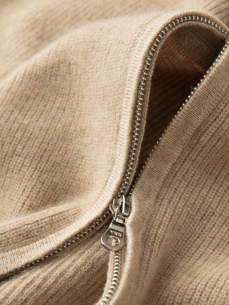 Gebreid vest - Warm vest met ritssluiting voor heren-Boetiek Moda