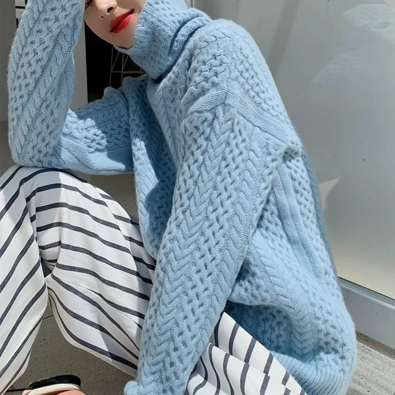 Gebreide Trui | Coltrui | Wol | Roll Neck Jumper | Damesbreigoed-Boetiek Moda