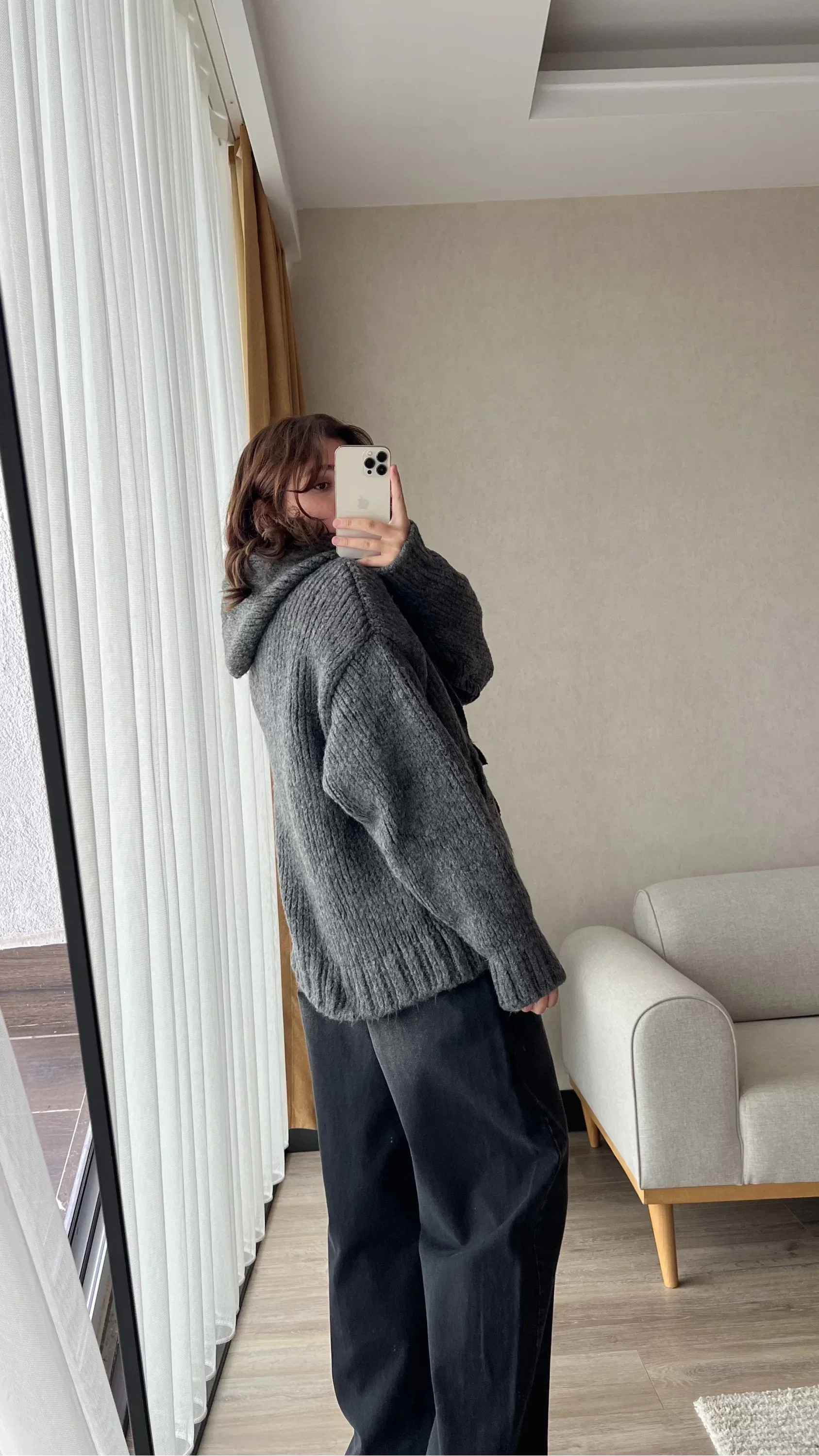 Gebreide Trui - Met capuchon - Pullover - Oversized trui - Damesbreigoed-Boetiek Moda