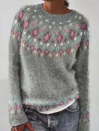 Gebreide Trui | Vintage | Ronde Hals | Winter Trui | Gebreide Vrouwenmode-Boetiek Moda