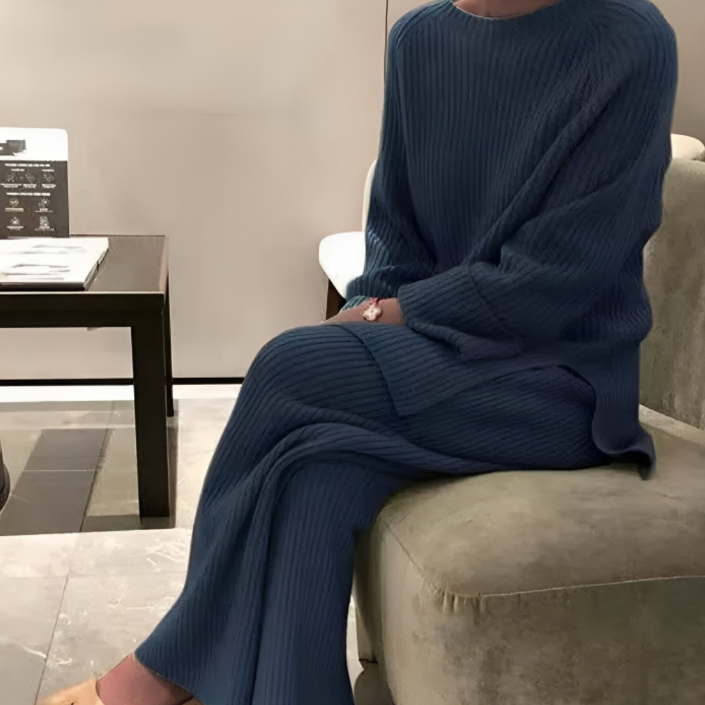 Gebreide loungeset | loose fit | Tweedelig | Gebreide Co Ord | Dames Loungewear-Boetiek Moda