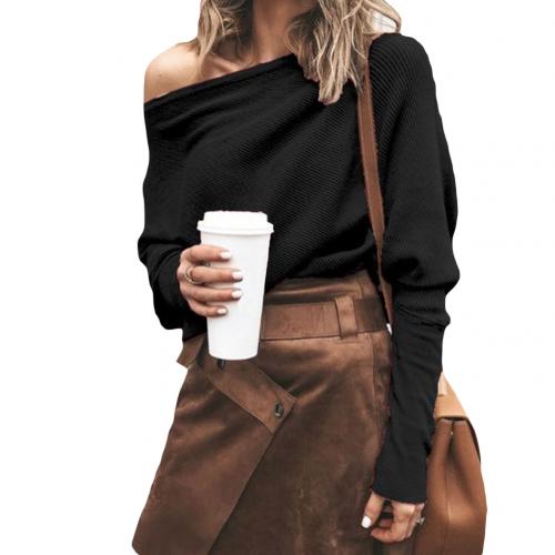Gebreide trui | Batmouw | Los model | Off-Shoulder trui | Dameskleding-Boetiek Moda