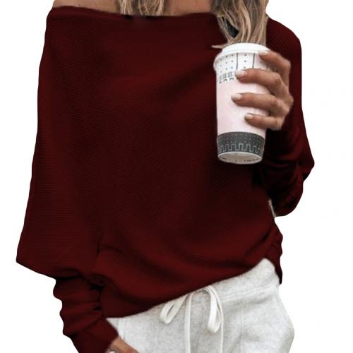 Gebreide trui | Batmouw | Los model | Off-Shoulder trui | Dameskleding-Boetiek Moda