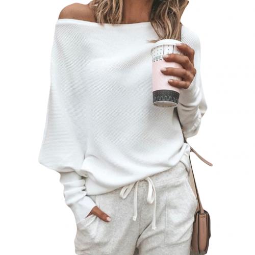 Gebreide trui | Batmouw | Los model | Off-Shoulder trui | Dameskleding-Boetiek Moda