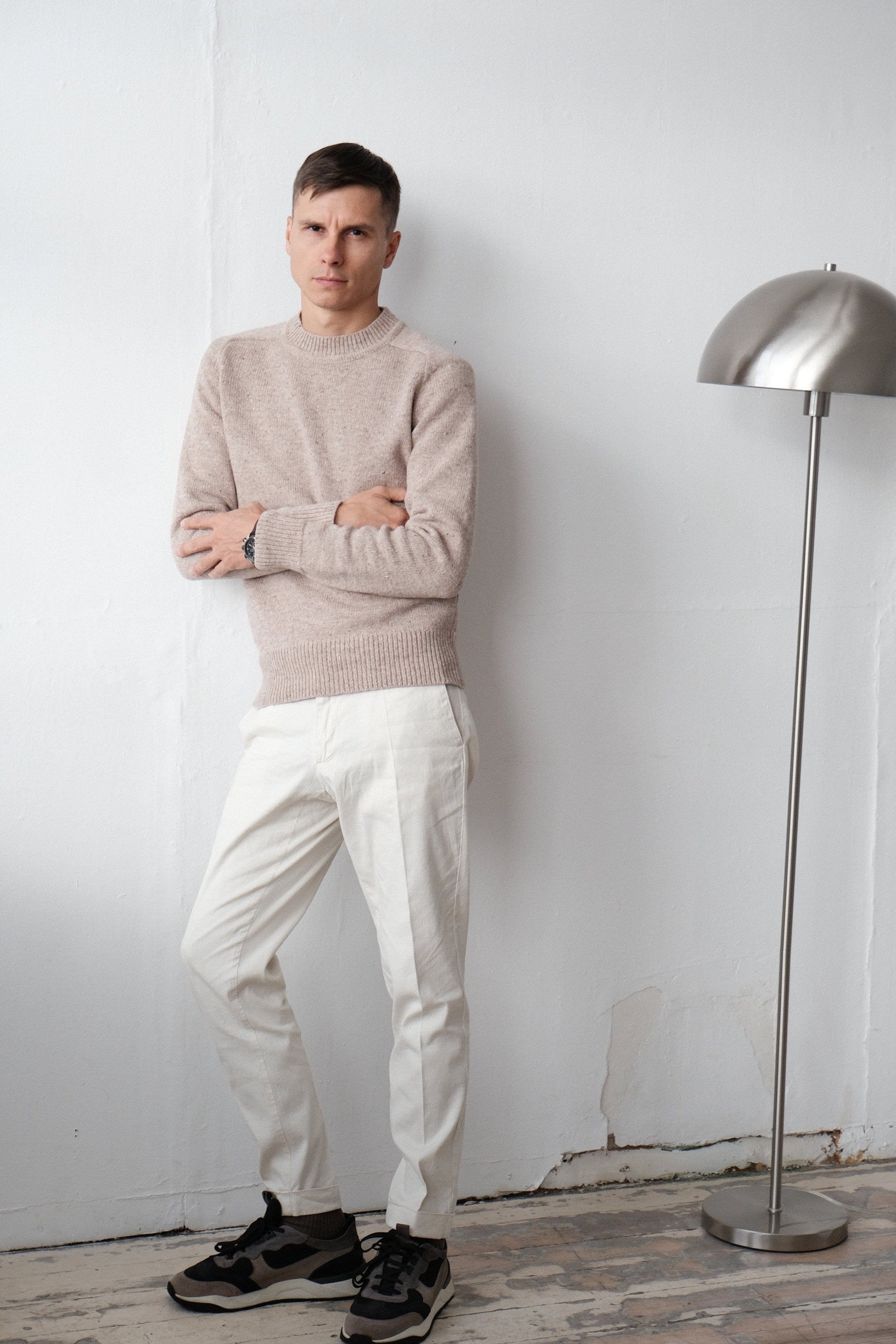 Gebreide trui - Effen - Ronde hals - Gebreide trui - Heren Trui-Boetiek Moda