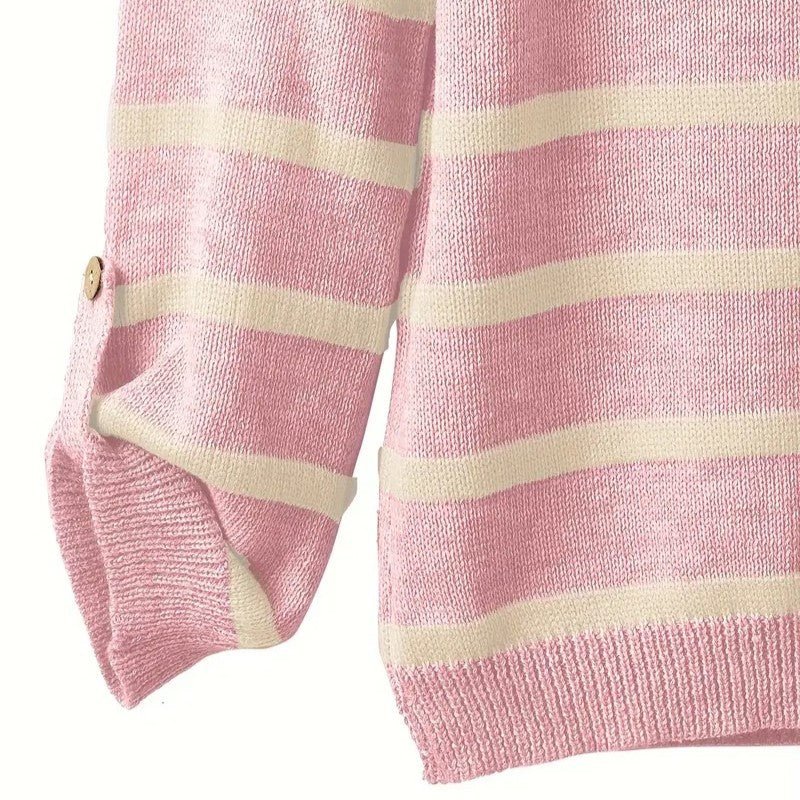 Gebreide trui | Gestreept | Los model | Grote trui | Dameskleding-Boetiek Moda