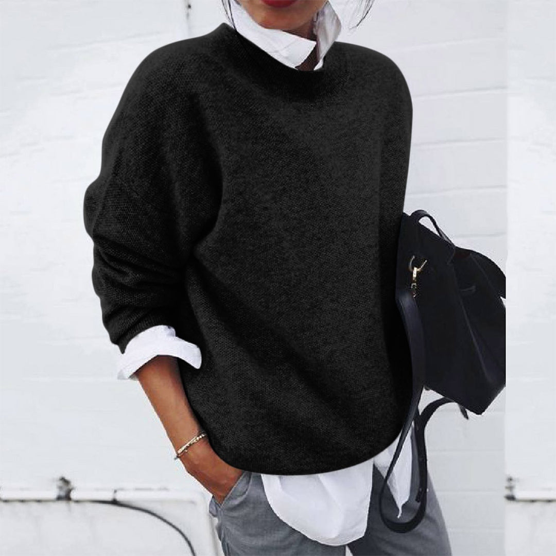 Gebreide trui - Oversized wollen pullover voor dames-Boetiek Moda