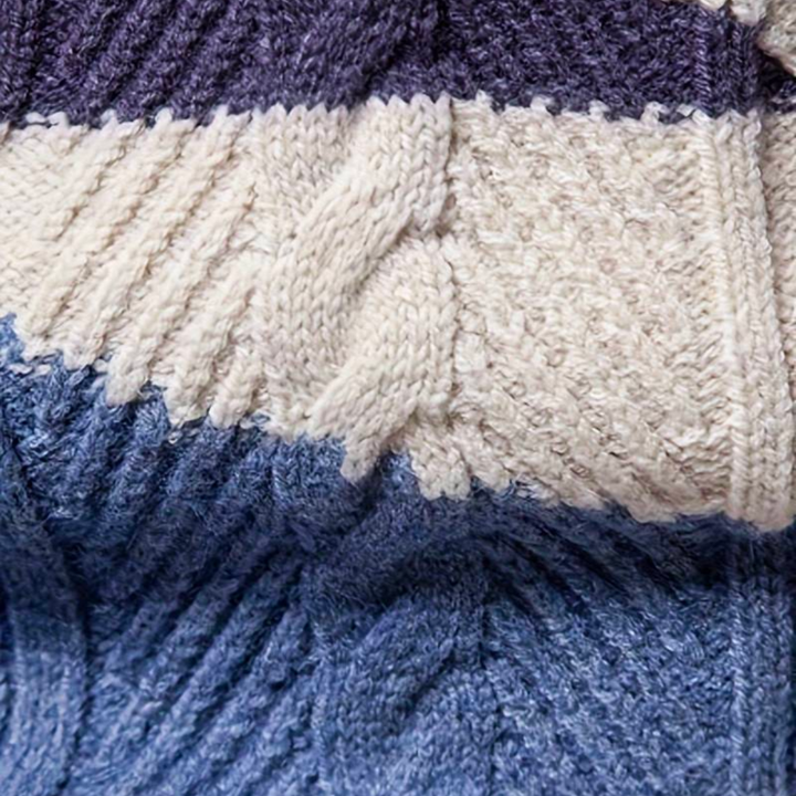 Gebreide trui | Ronde hals | Vlechtpatroon | Trui | Heren trui-Boetiek Moda