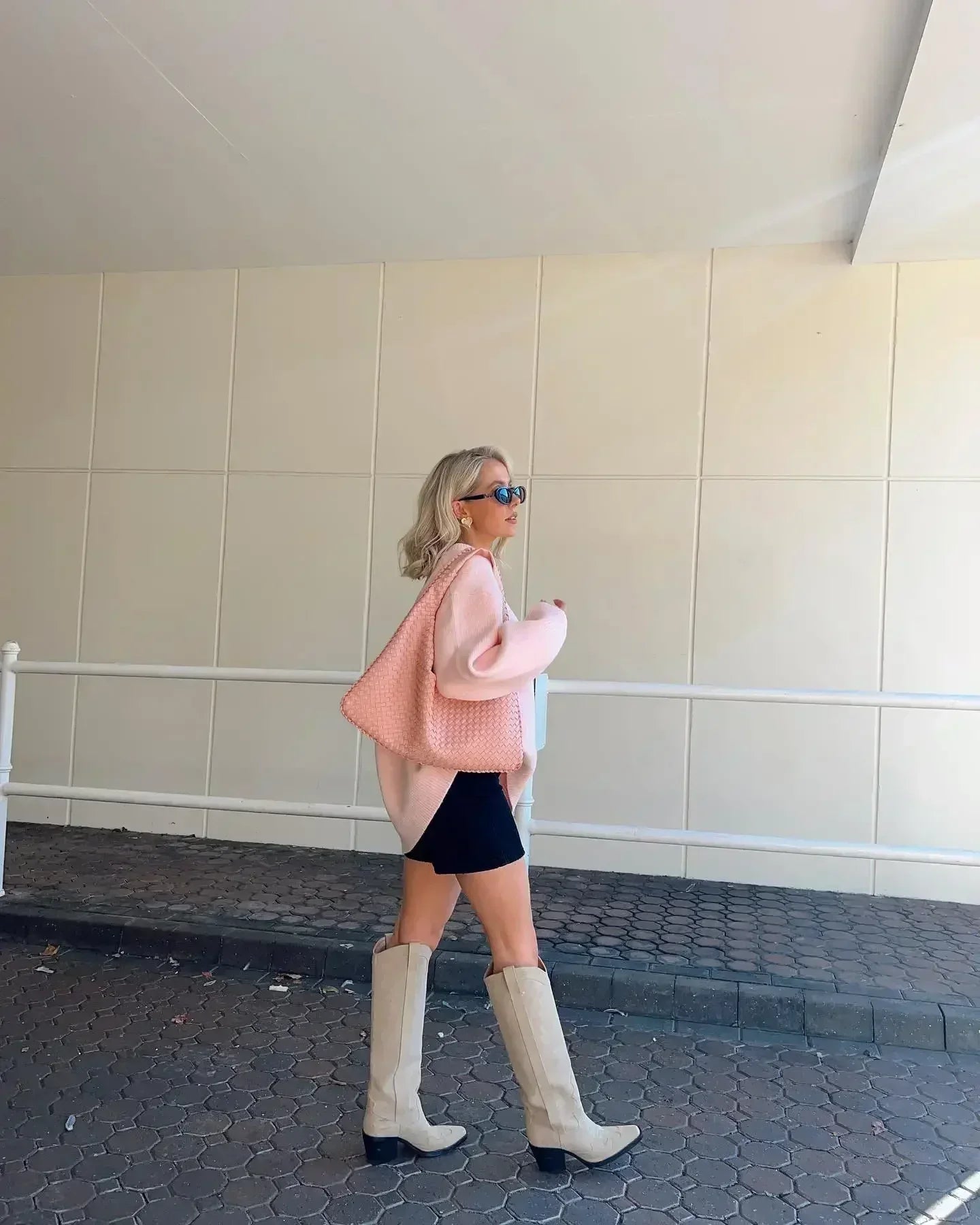 Gebreide trui | Roze | Oversized | Trui | Trui voor dames-Boetiek Moda