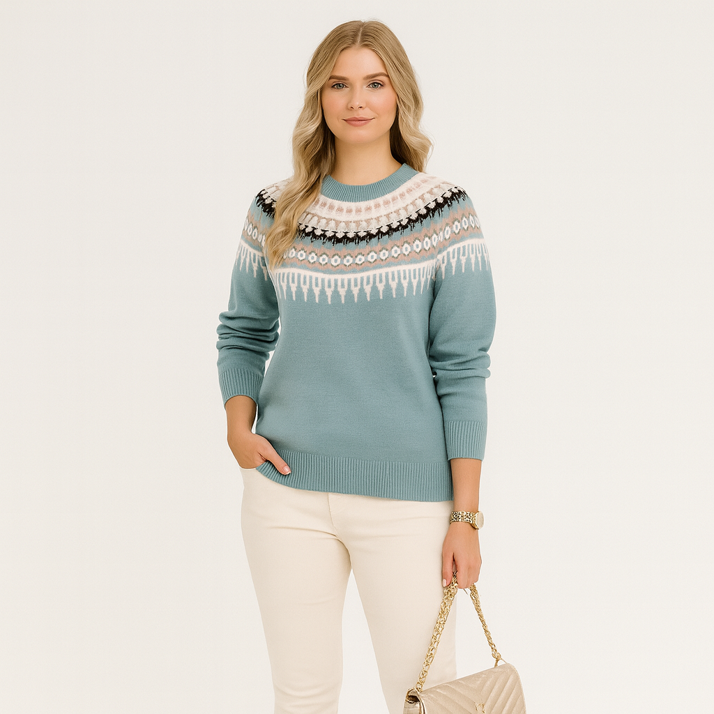 Gebreide trui | Scandinavisch | Pullover | Gebreide sweater | Gebreide kleding voor dames-Boetiek Moda