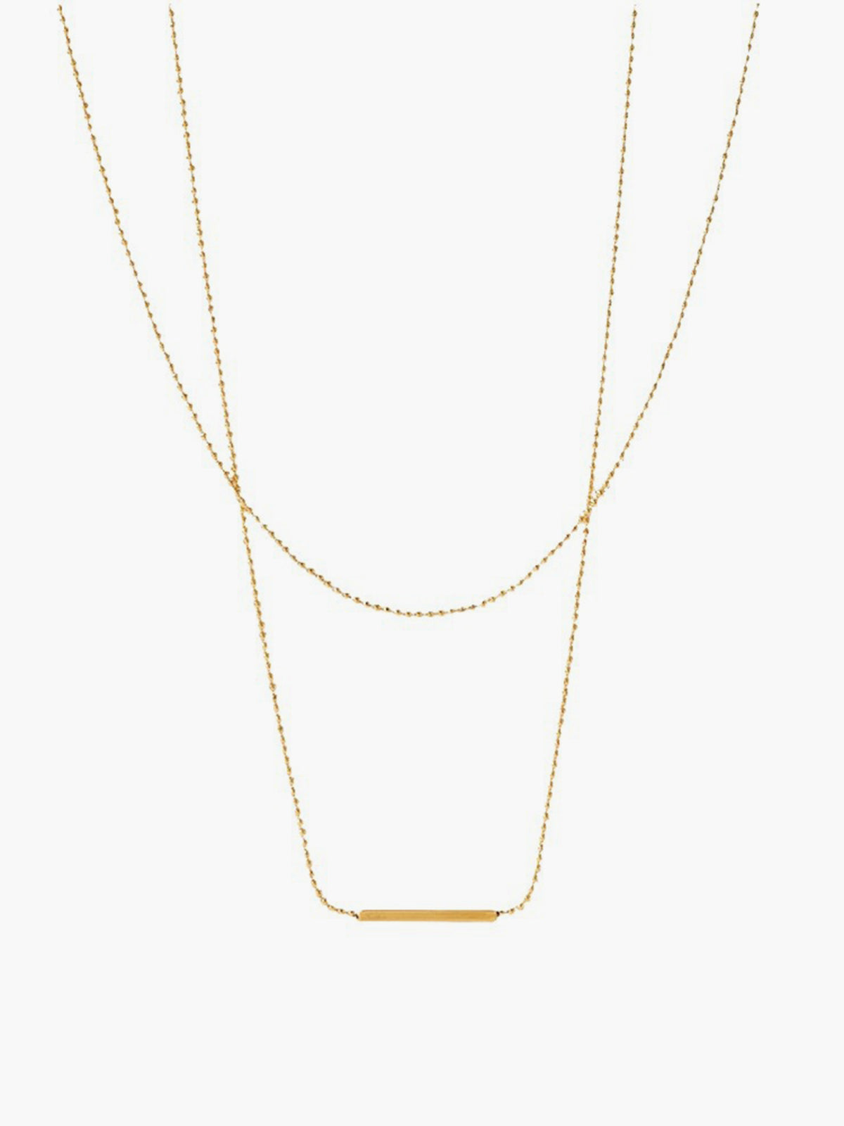Gelaagde ketting - Minimalistische gouden stapelketting voor dames-Boetiek Moda