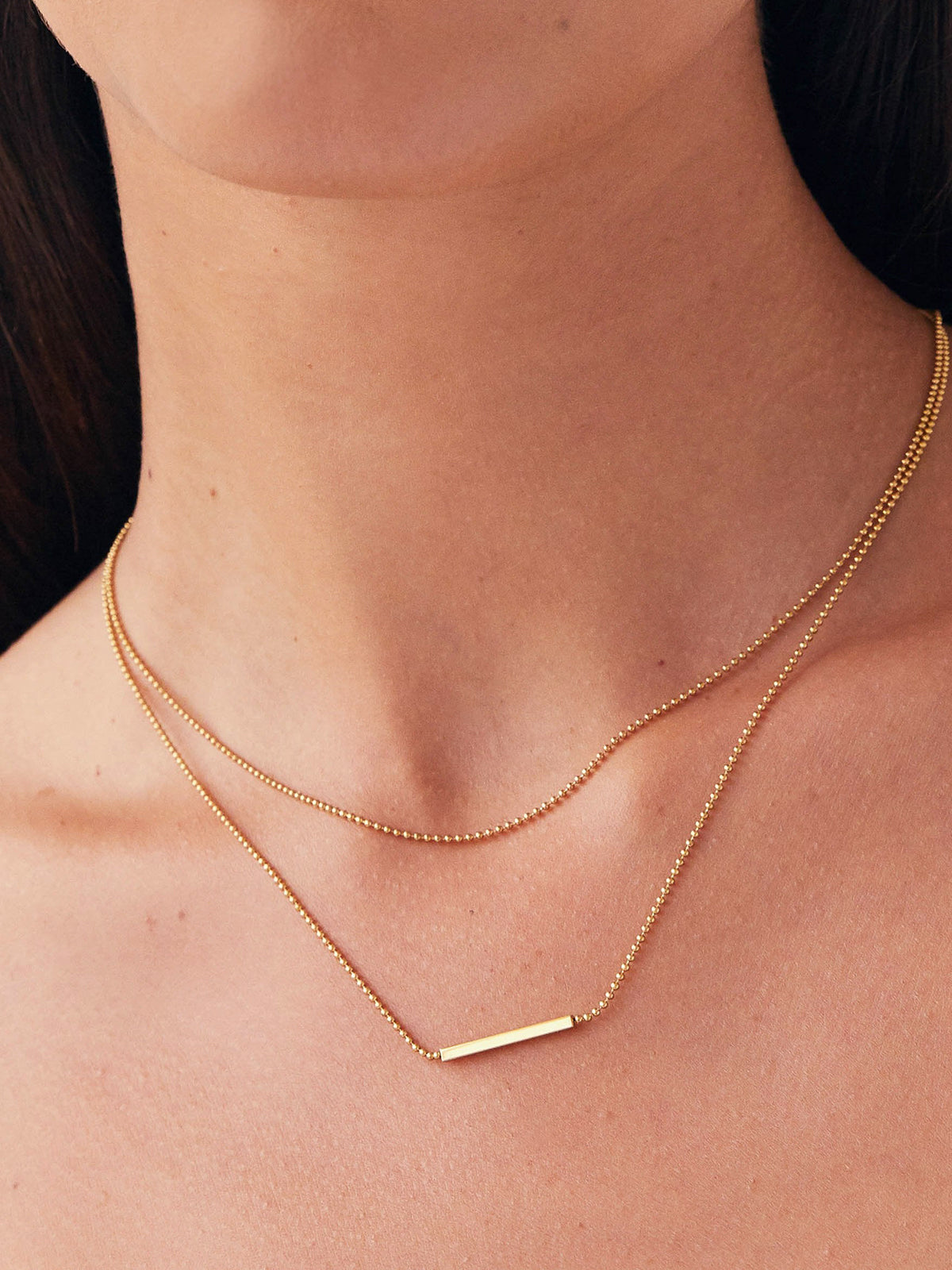 Gelaagde ketting - Minimalistische gouden stapelketting voor dames-Boetiek Moda