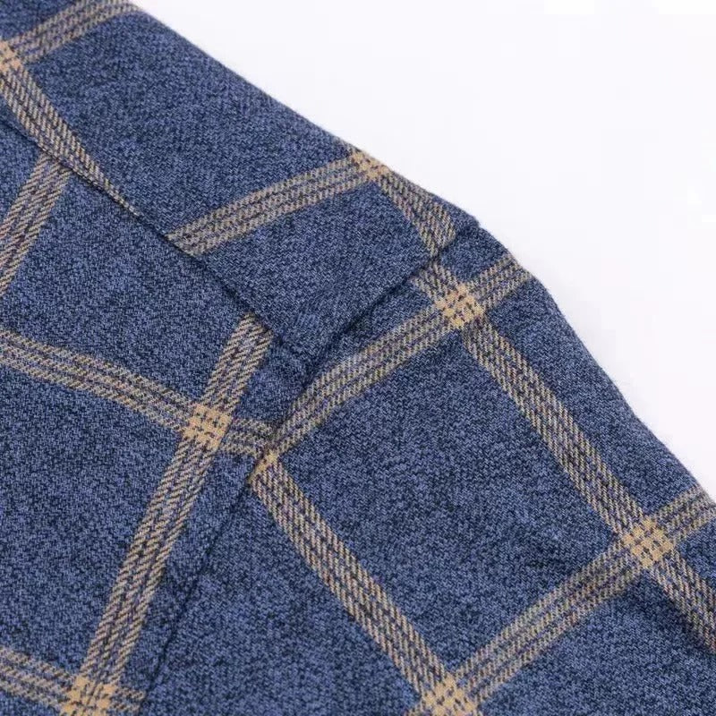 Geruit Overhemd - Lange Mouw - Button-Up - Jurk Overhemd - Heren Overhemden-Boetiek Moda