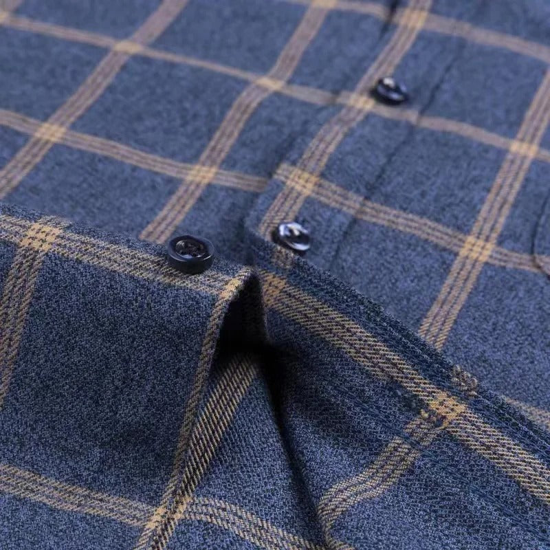 Geruit Overhemd - Lange Mouw - Button-Up - Jurk Overhemd - Heren Overhemden-Boetiek Moda