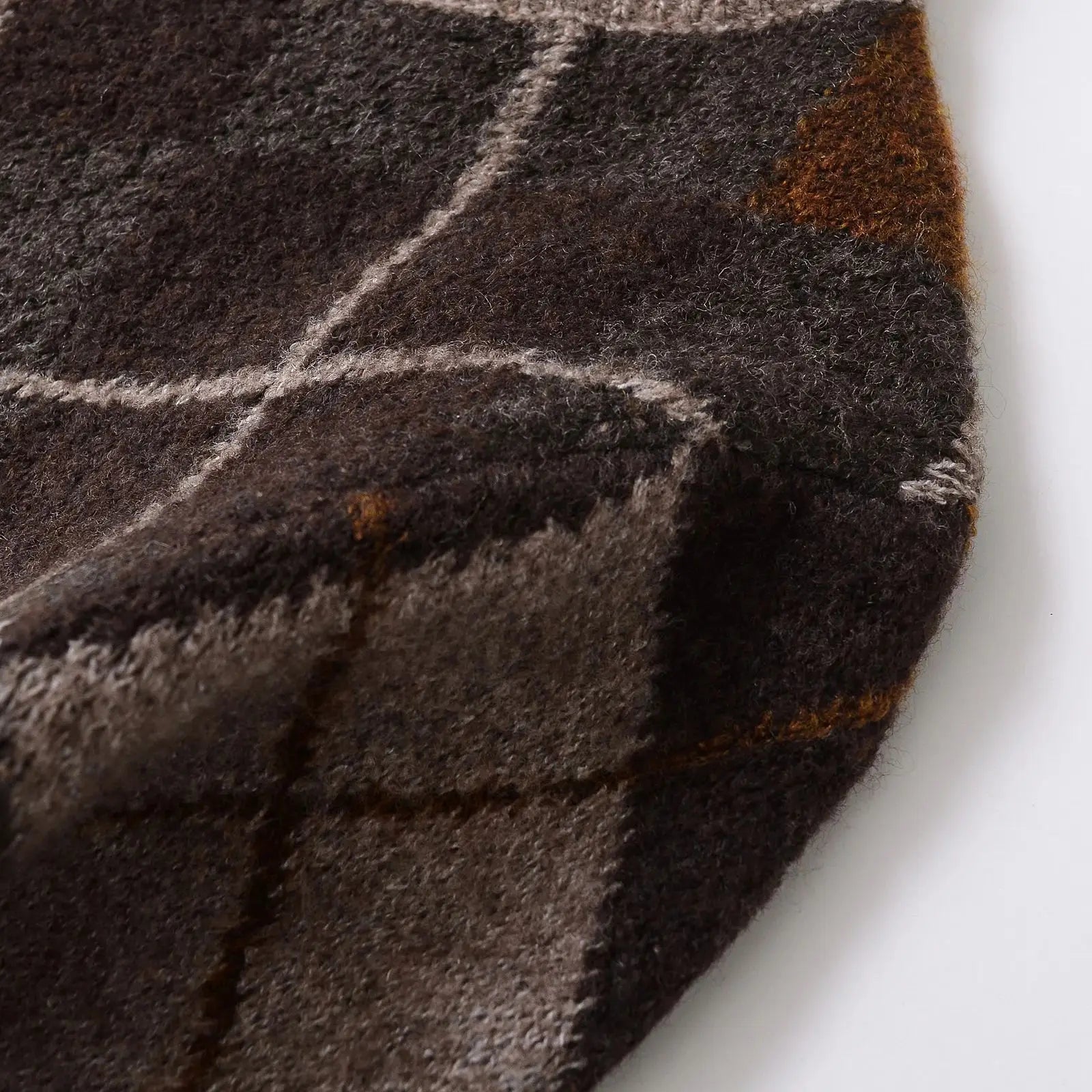 Geruit Vest - Vrouwenvest met argylepatroon en knoopsluiting-Boetiek Moda