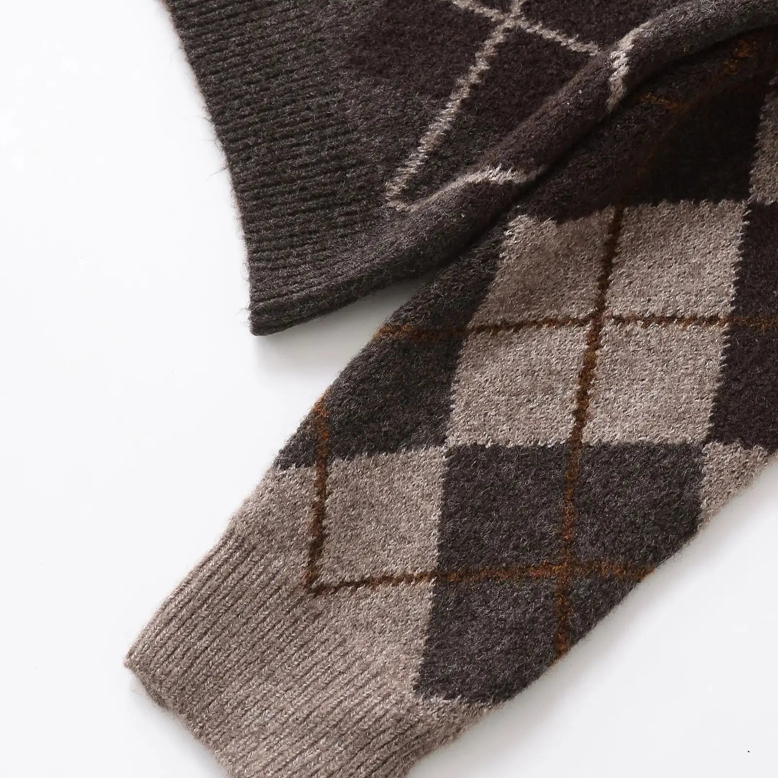 Geruit Vest - Vrouwenvest met argylepatroon en knoopsluiting-Boetiek Moda