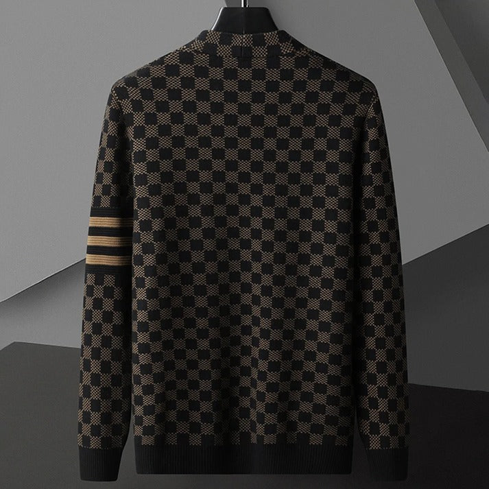 Geruit vest - Geruit dun open vest met zakken voor heren-Boetiek Moda