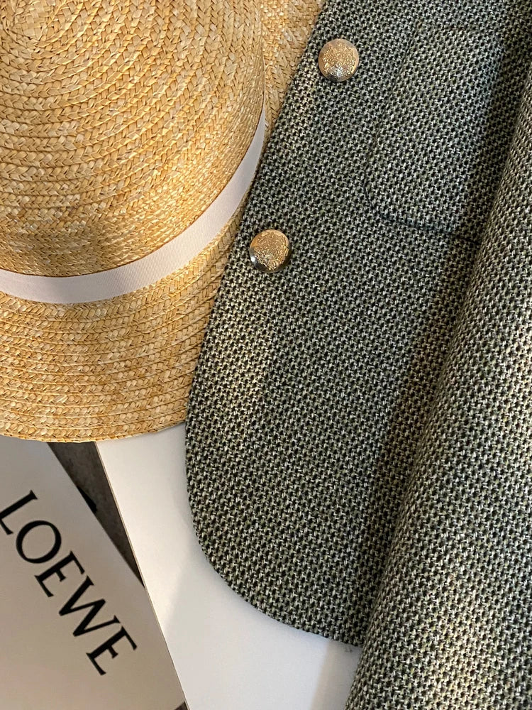 Getailleerde blazer | Gouden knopen | Kort | Blazerjasje | Damesjasje-Boetiek Moda