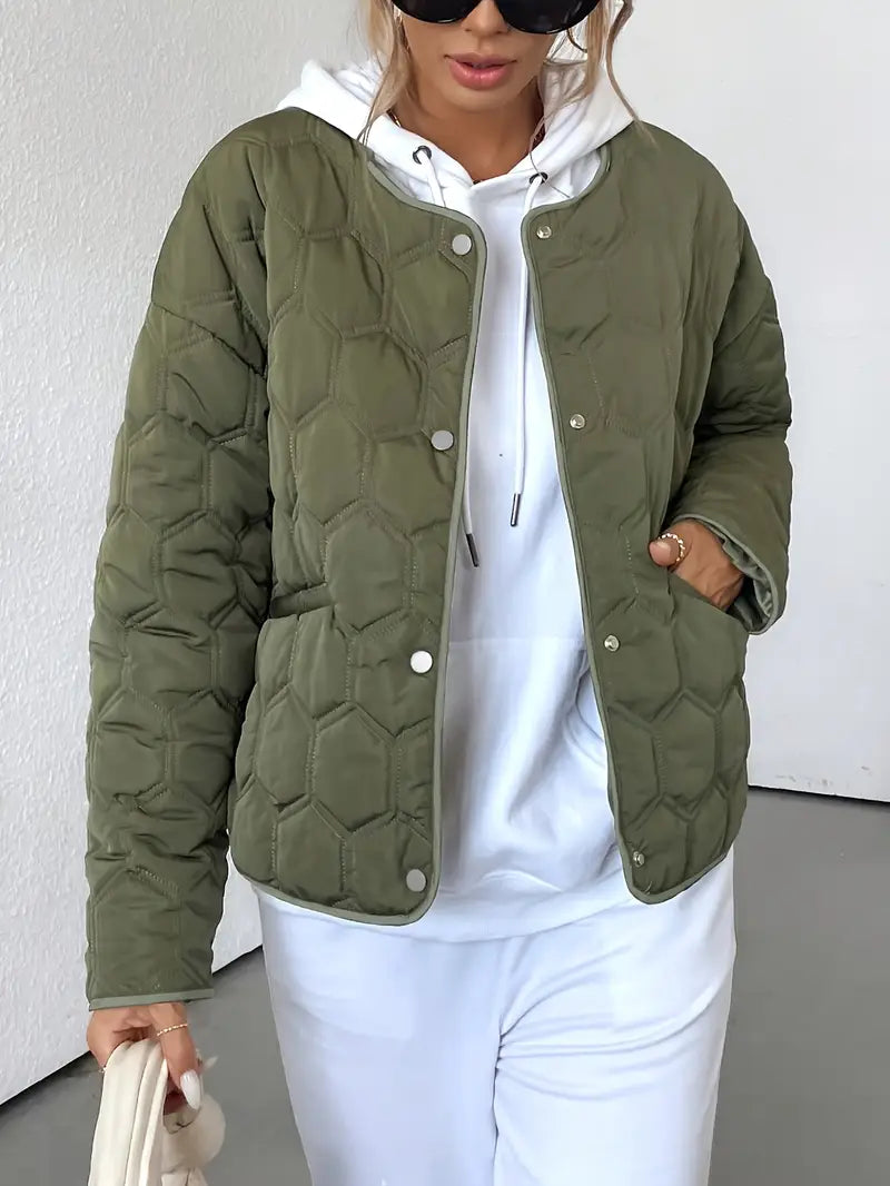 Gewatteerdace Jas | Kort | Lichtgewicht | Gewatteerde Jas | Damesjas-Boetiek Moda