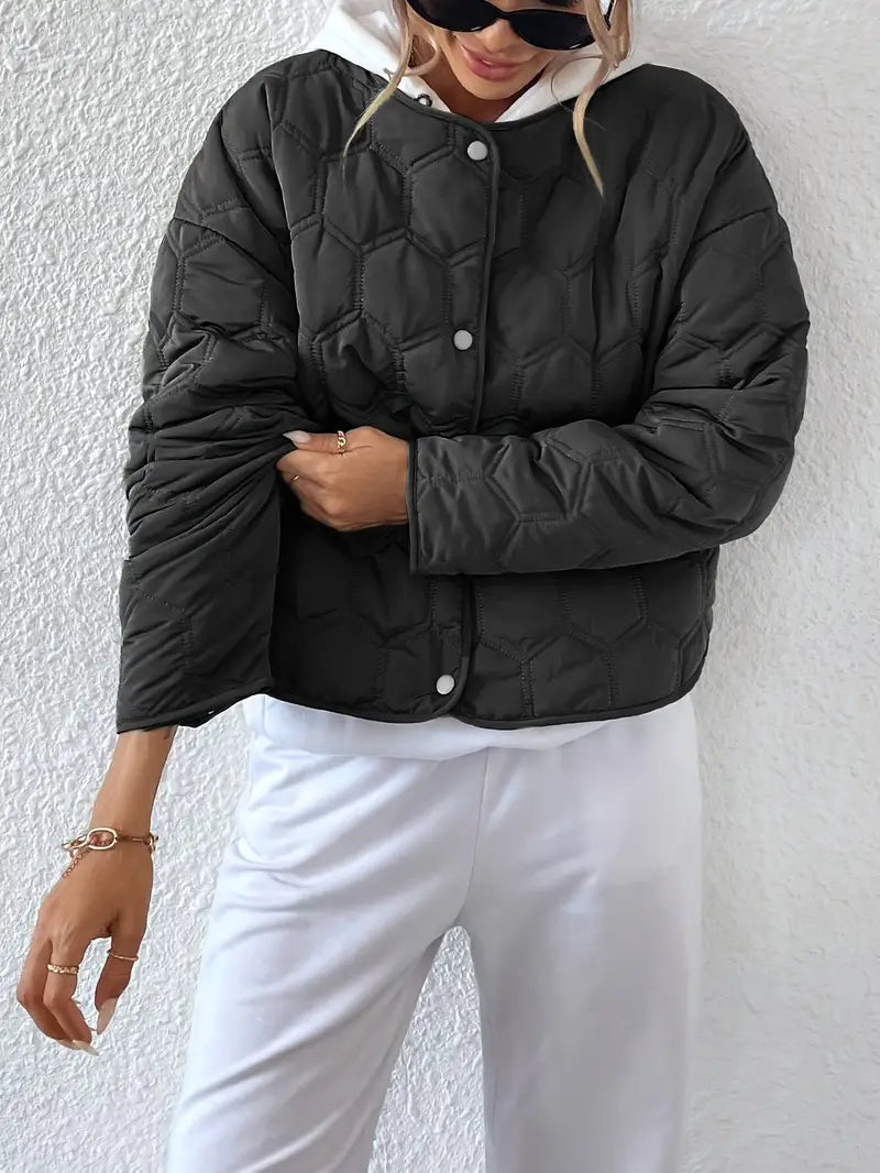 Gewatteerdace Jas | Kort | Lichtgewicht | Gewatteerde Jas | Damesjas-Boetiek Moda