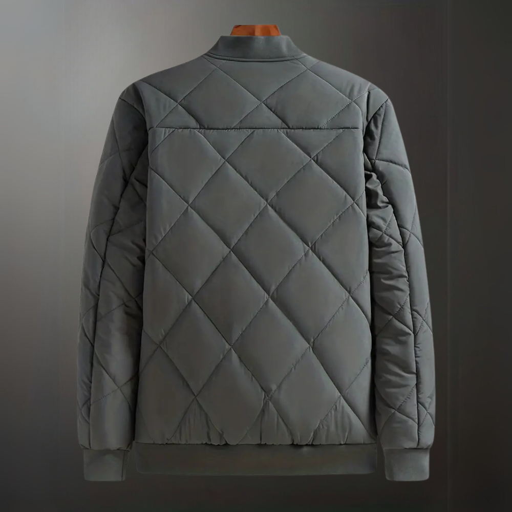 Gewatteerde jas - Fleece gevoerde gewatteerde herenjas voor de winter-Boetiek Moda