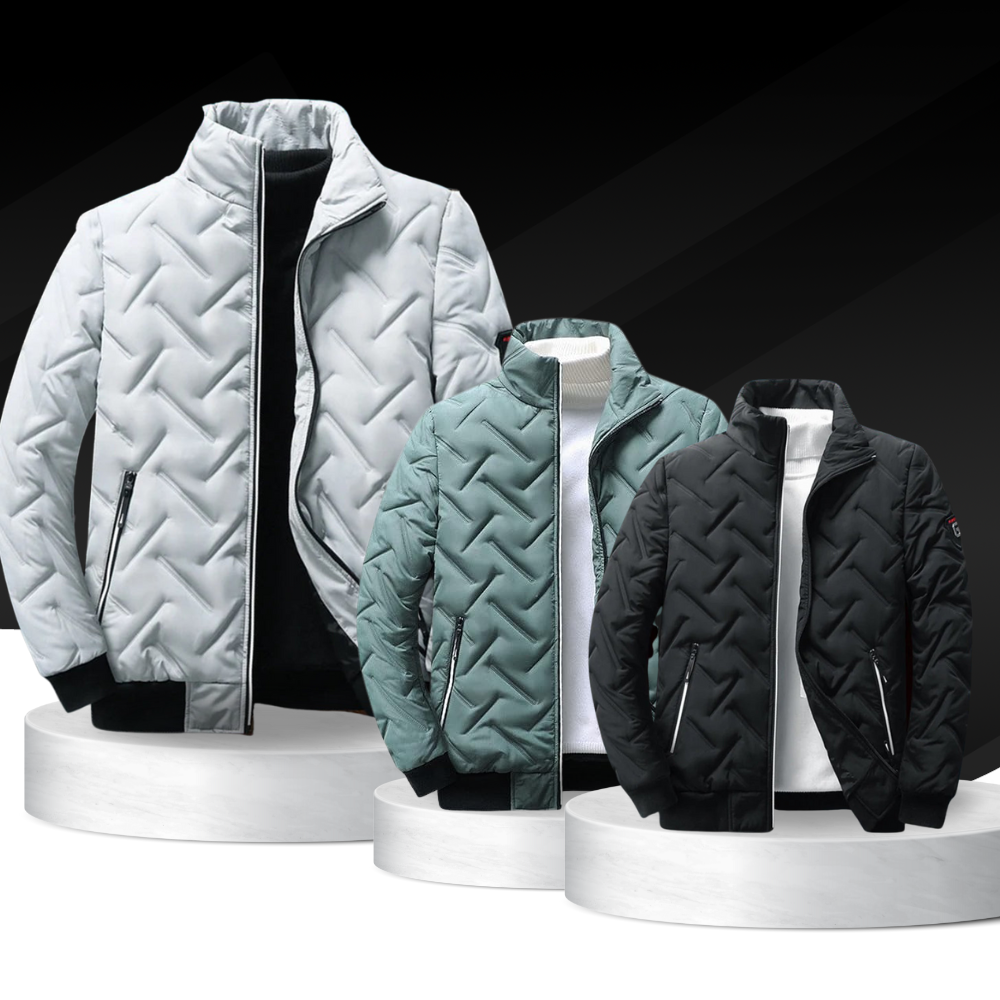 Gewatteerde jas – Rits – Winddicht – Gewatteerde jas – Winterjas voor mannen-Boetiek Moda