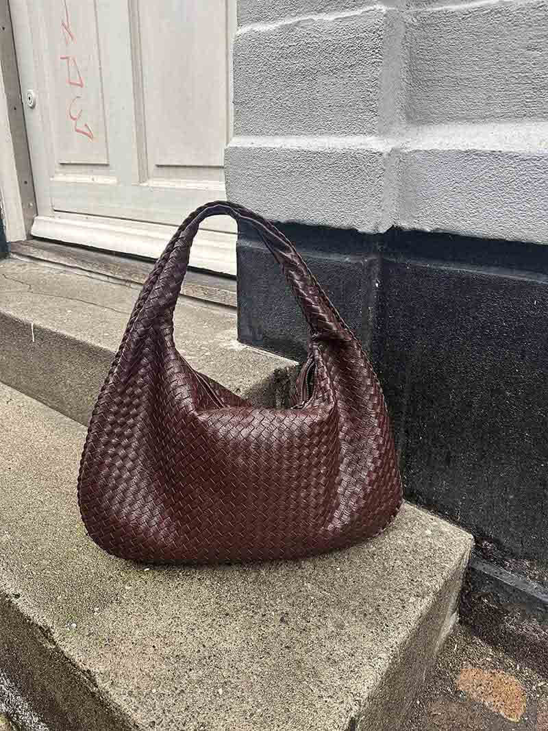 Geweven tas - Geweven hobo-schoudertas voor dames-Boetiek Moda