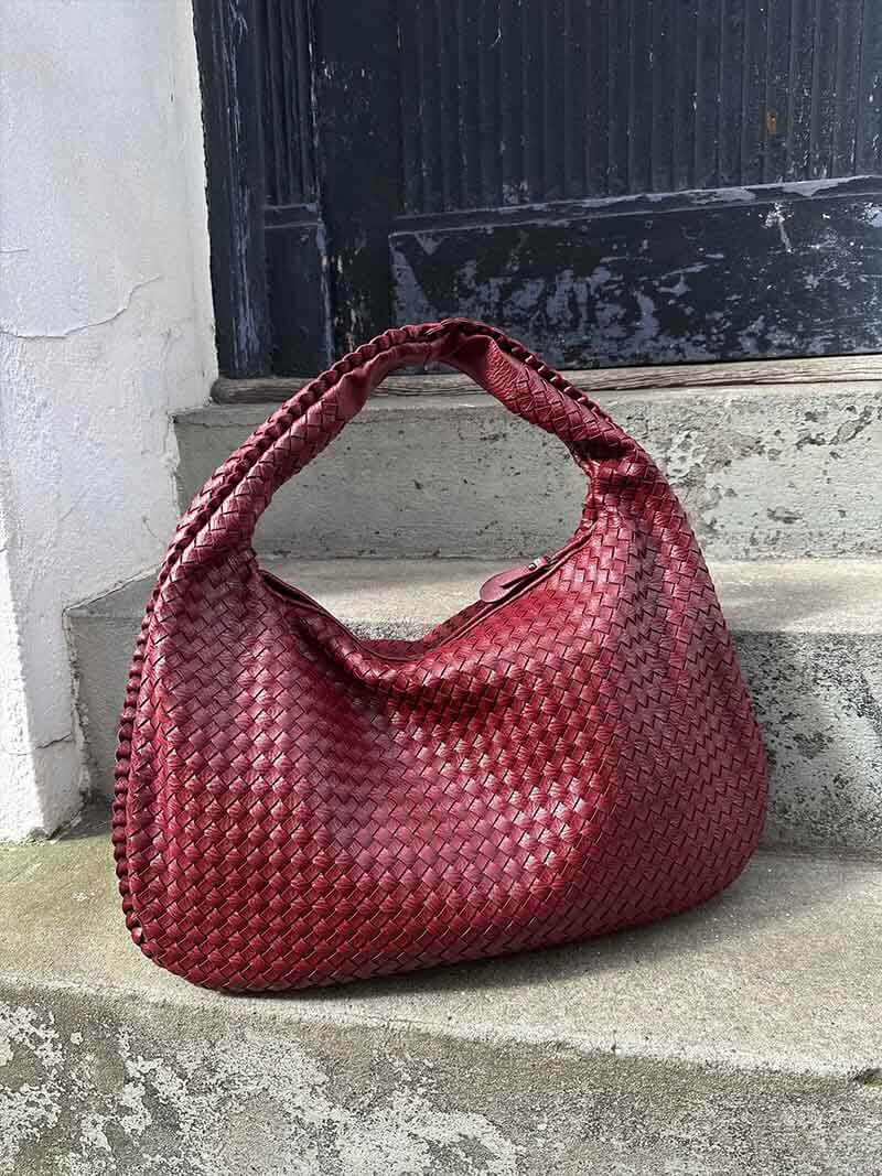 Geweven tas - Geweven hobo-schoudertas voor dames-Boetiek Moda