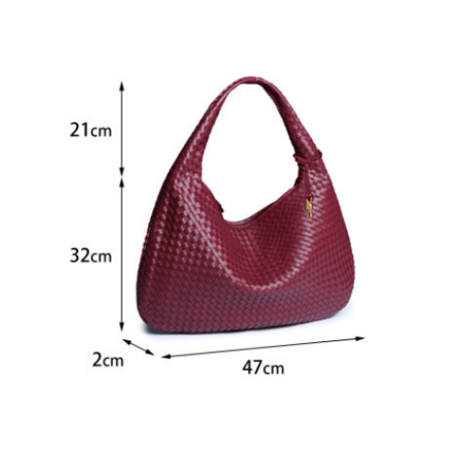 Geweven tas | Hobo | Groot | Gevlochten tas | Kunstleren tas-Boetiek Moda