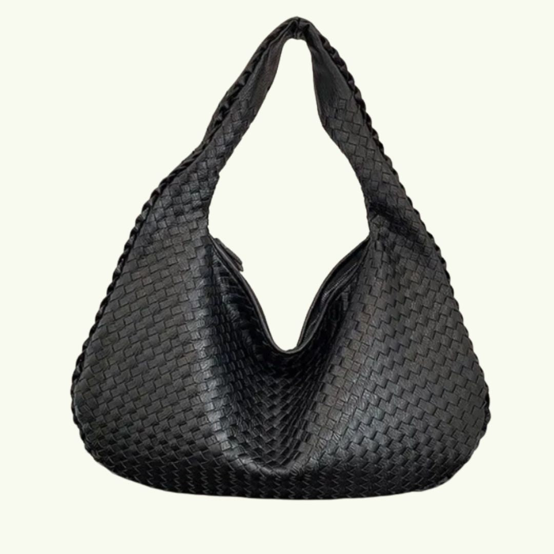 Geweven tas | Hobo | Groot | Gevlochten tas | Kunstleren tas-Boetiek Moda
