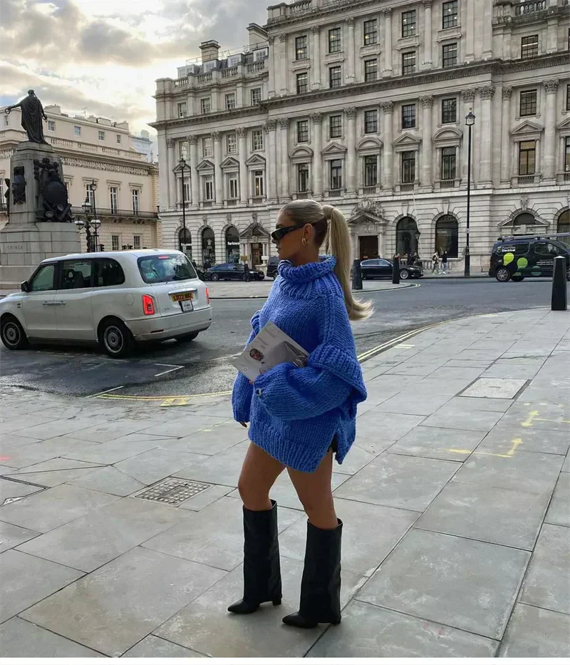 Grote Trui | Coltrui | Gebreid | Grove Trui | Gebreide Vrouwenmode-Boetiek Moda