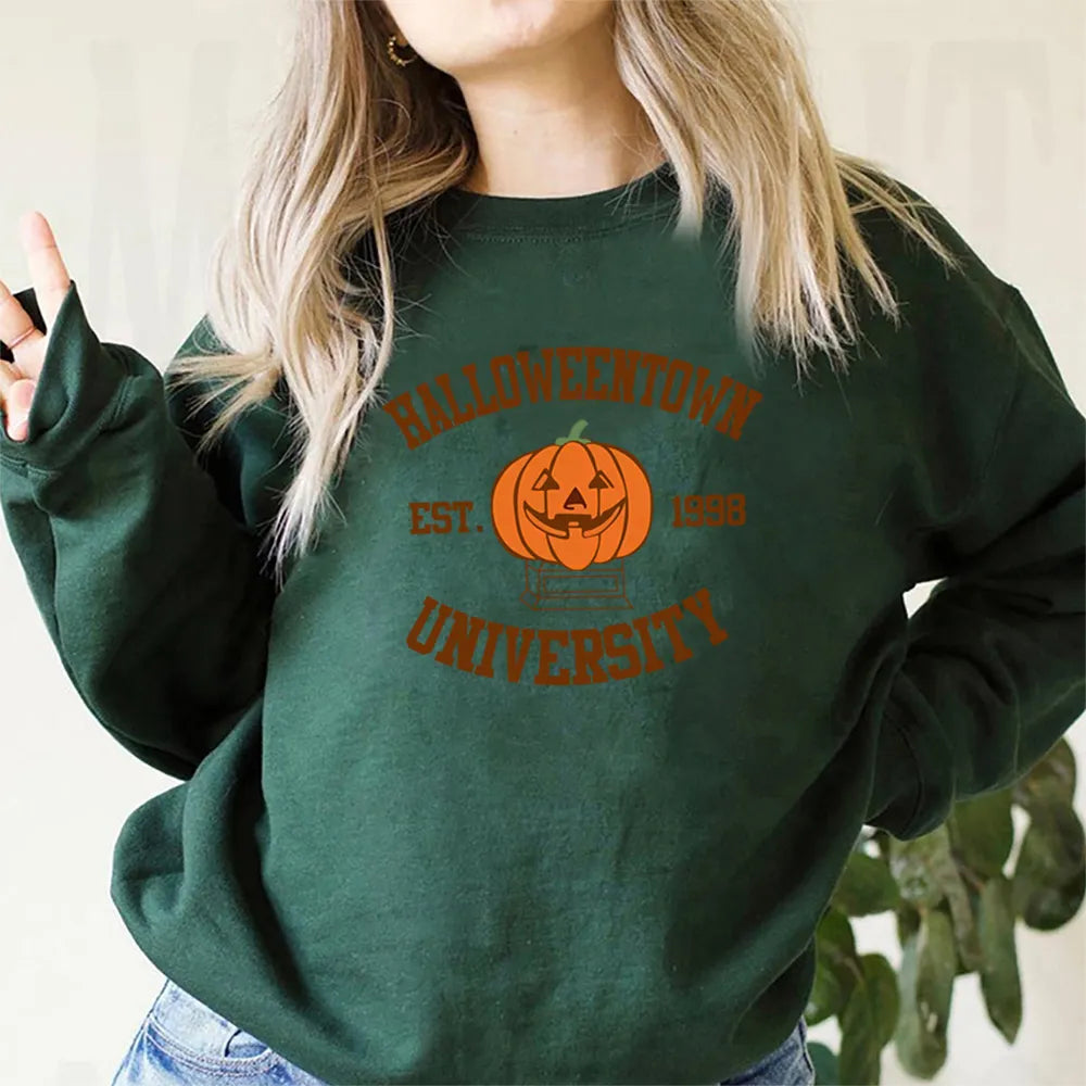 Halloween-trui - Comfortabel - Losse pasvorm - Pompoensweatshirt - Halloween-trui voor dames-Boetiek Moda