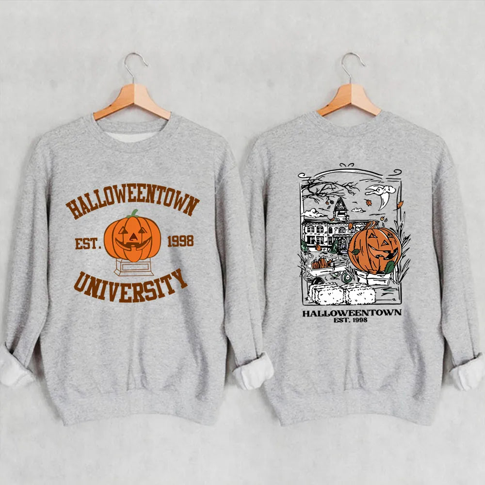 Halloween-trui - Comfortabel - Losse pasvorm - Pompoensweatshirt - Halloween-trui voor dames-Boetiek Moda