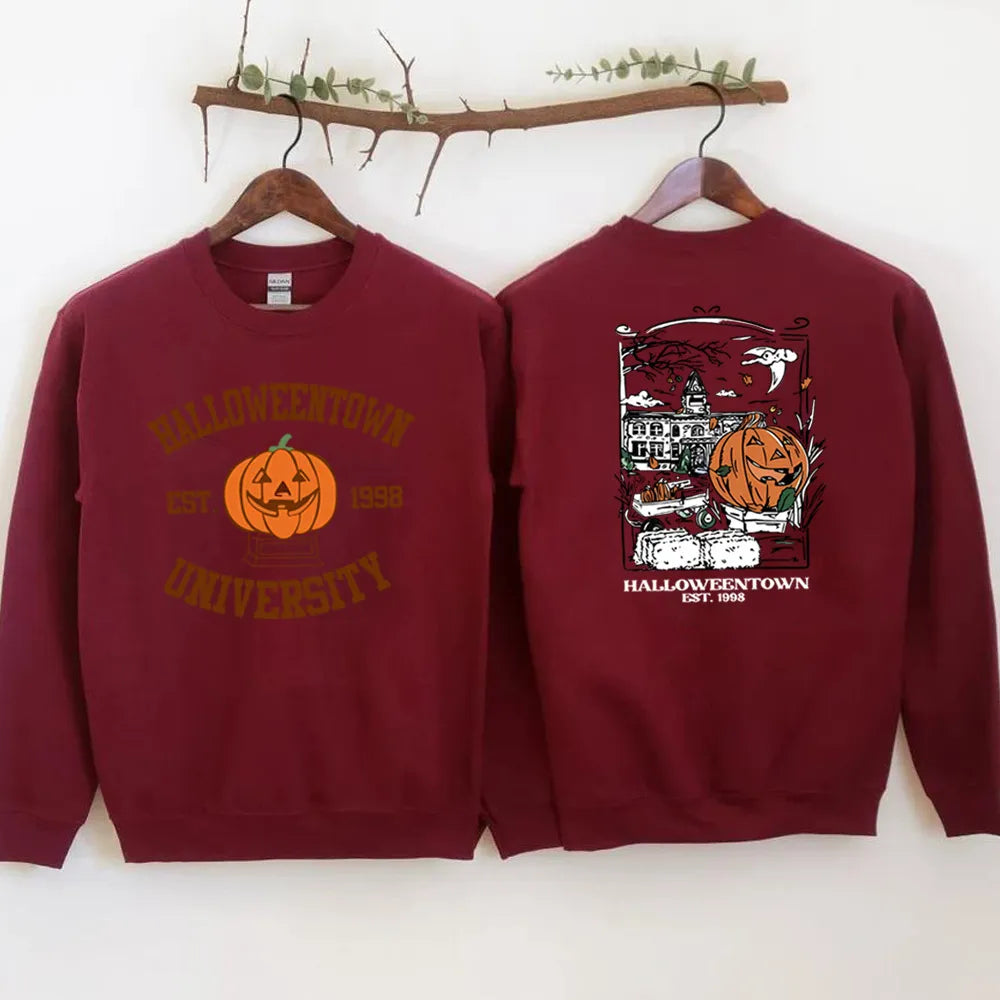 Halloween-trui - Comfortabel - Losse pasvorm - Pompoensweatshirt - Halloween-trui voor dames-Boetiek Moda