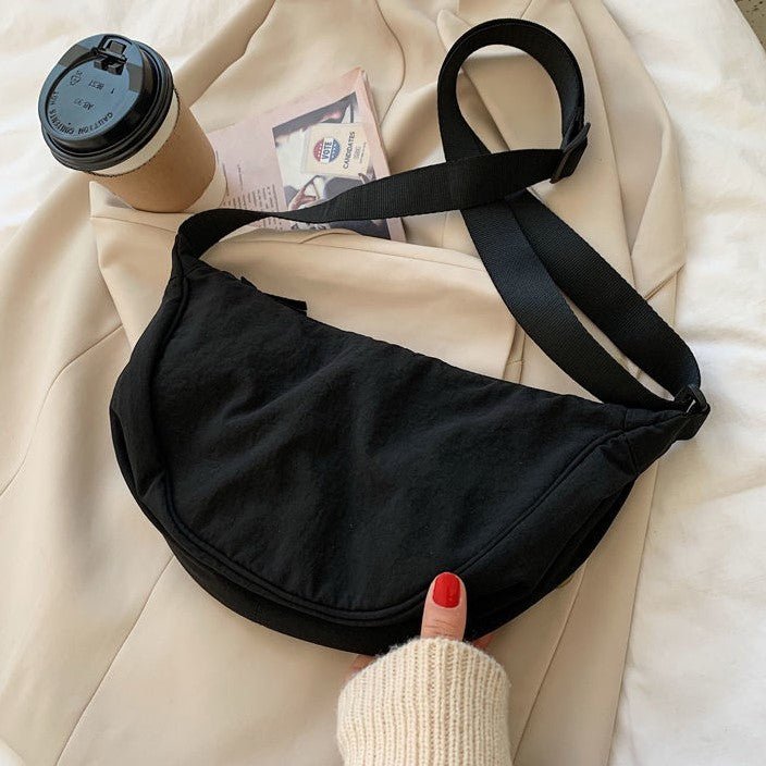 Halve Maan Tas - Ritssluiting - Crossbody Tas - Heuptas-Boetiek Moda