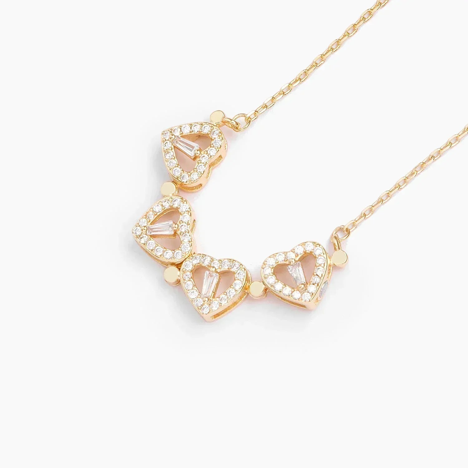 Hart Ketting | Zirkoon | Zilver | Gouden ketting | Ketting voor dames-Boetiek Moda