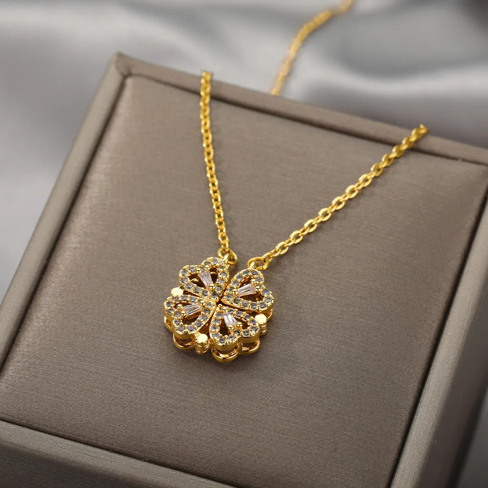 Hart Ketting | Zirkoon | Zilver | Gouden ketting | Ketting voor dames-Boetiek Moda