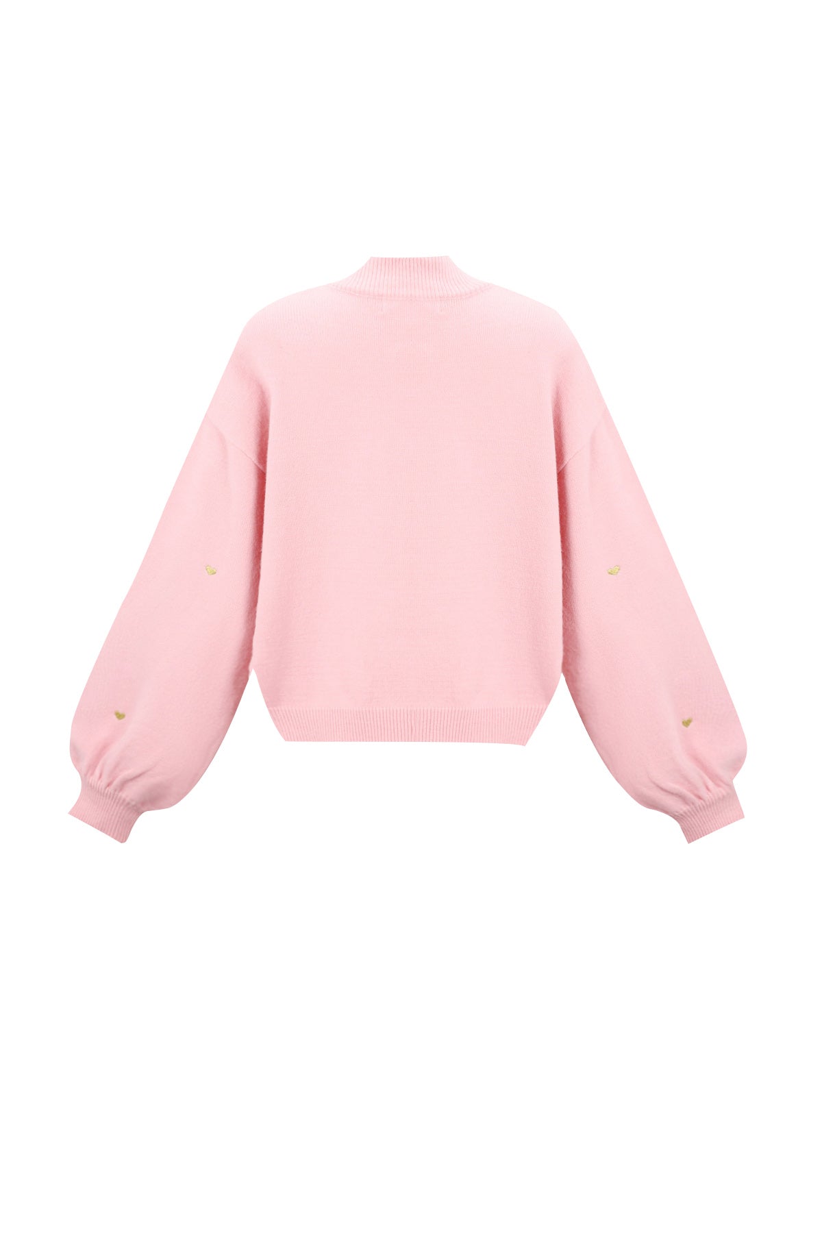 Harttrui - Losse pasvorm - Hoge hals - Gebreide trui - Gebreide kleding voor dames-Boetiek Moda