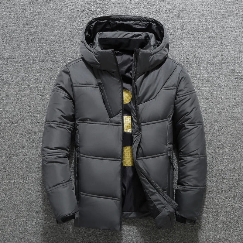 Heren Pufferjas - met capuchon - gewatteerd - donsjas - winterjas-Boetiek Moda