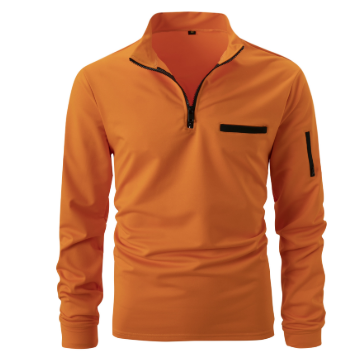 Heren Pullover met halve rits | Kwart rits | Lange mouwen | Rits poloshirt | Heren poloshirt-Boetiek Moda